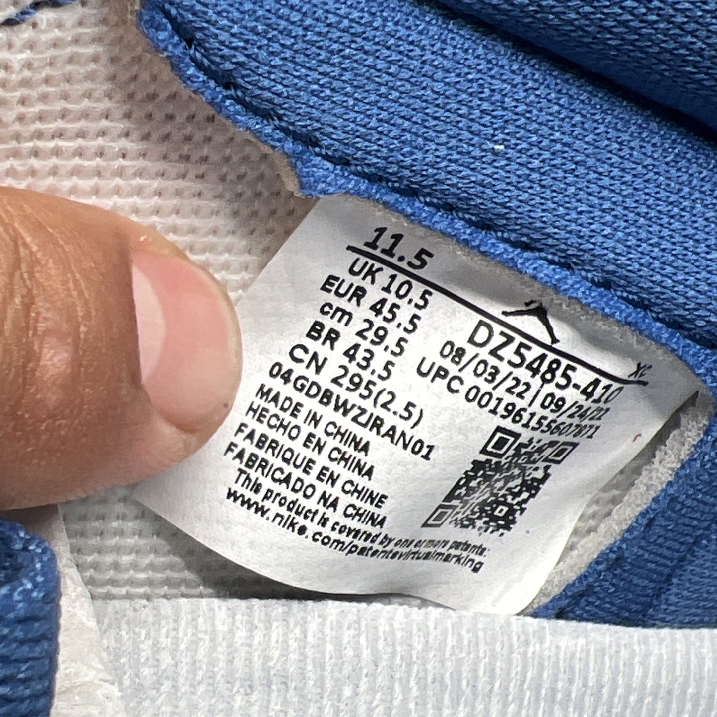 Size 11.5 - Air Jordan 1 Retro OG High True Blue (DZ5485-410)