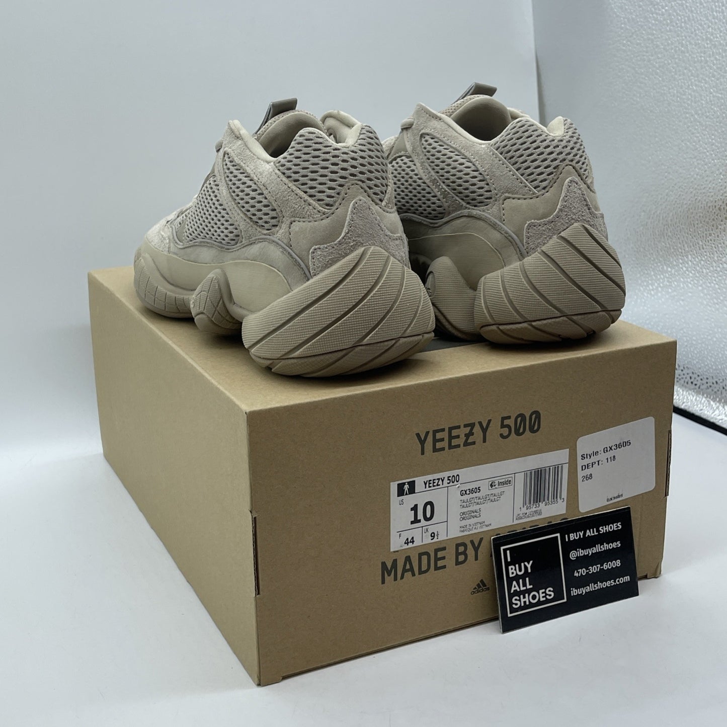 Size 10 - adidas Yeezy 500 Taupe Light Suede Leather (GX3605)