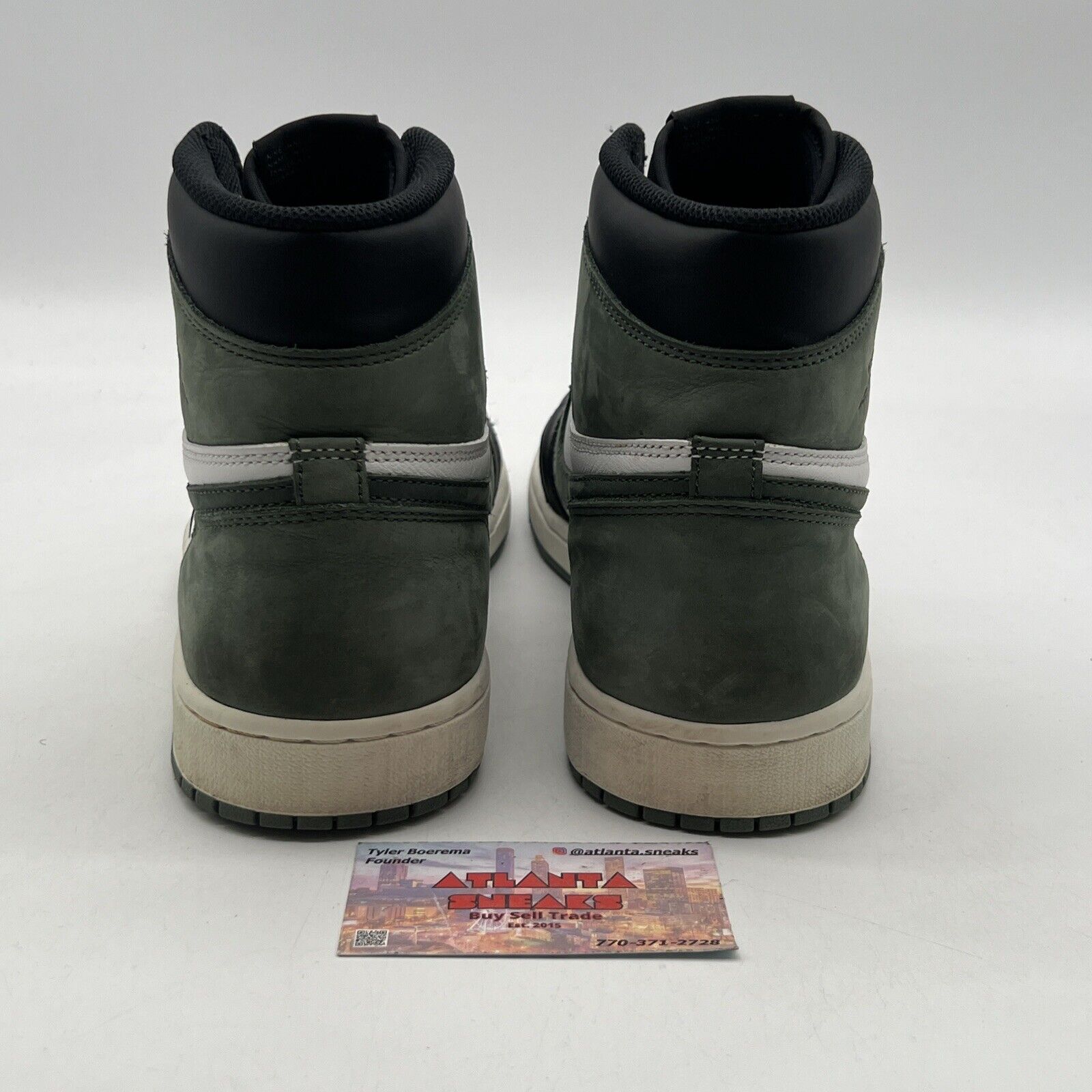 Size 12 -Air Jordan 1 Retro OG High Best Hand in the Game -Clay Green 555088-135