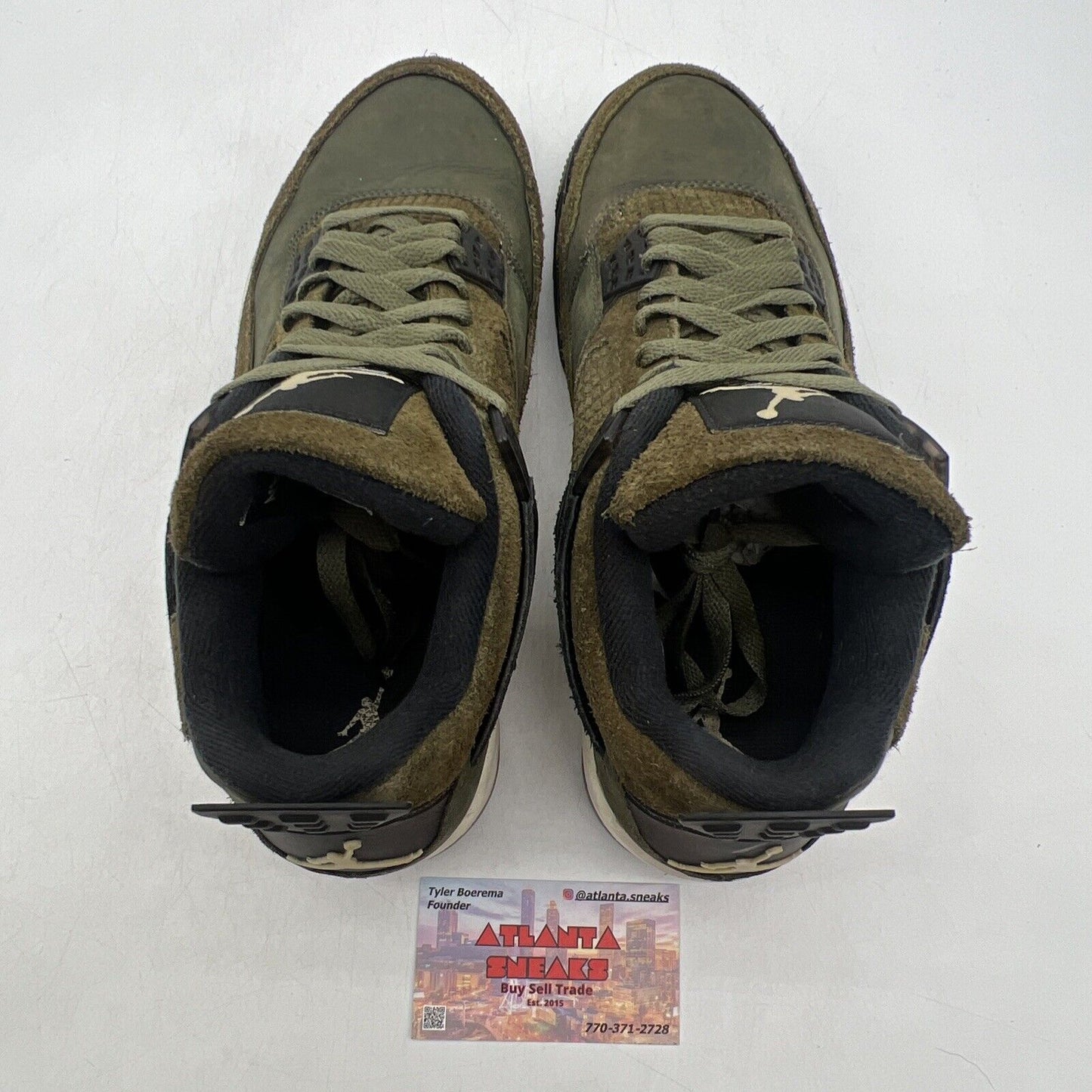 Size 9 - Jordan 4 SE Retro Low Craft - Olive White Suede (FB9927-200)