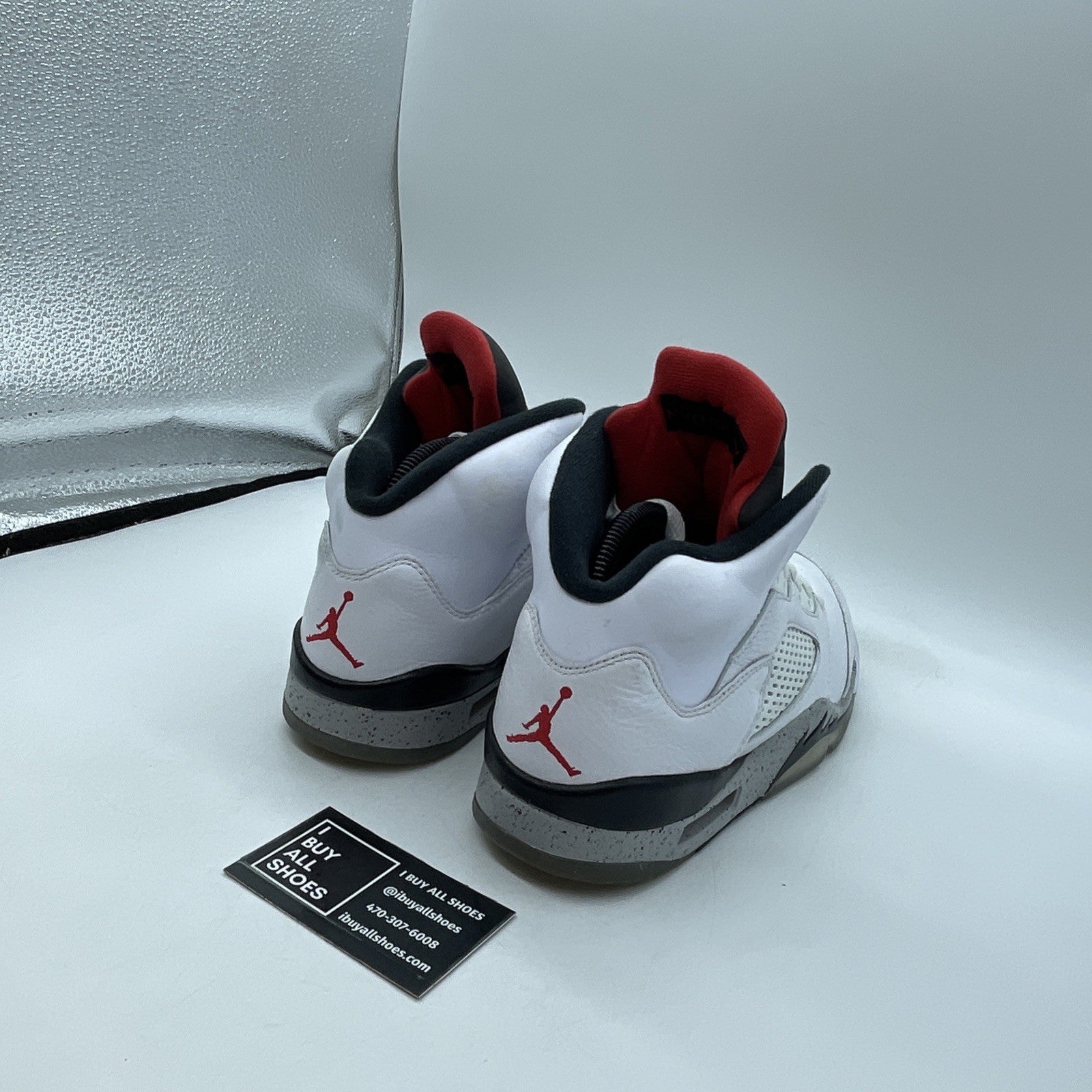 Size 8 - Air Jordan 5 Retro White Cement (136027-104)