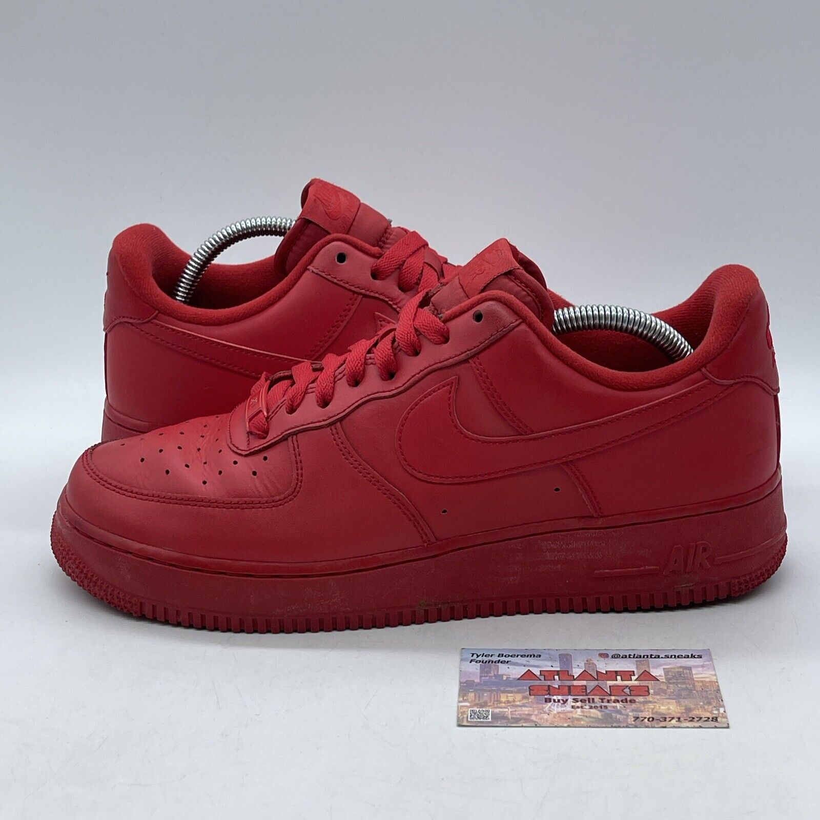 Size 9 - Nike Air Force 1 Low Triple Red Leather (CW6999-600)