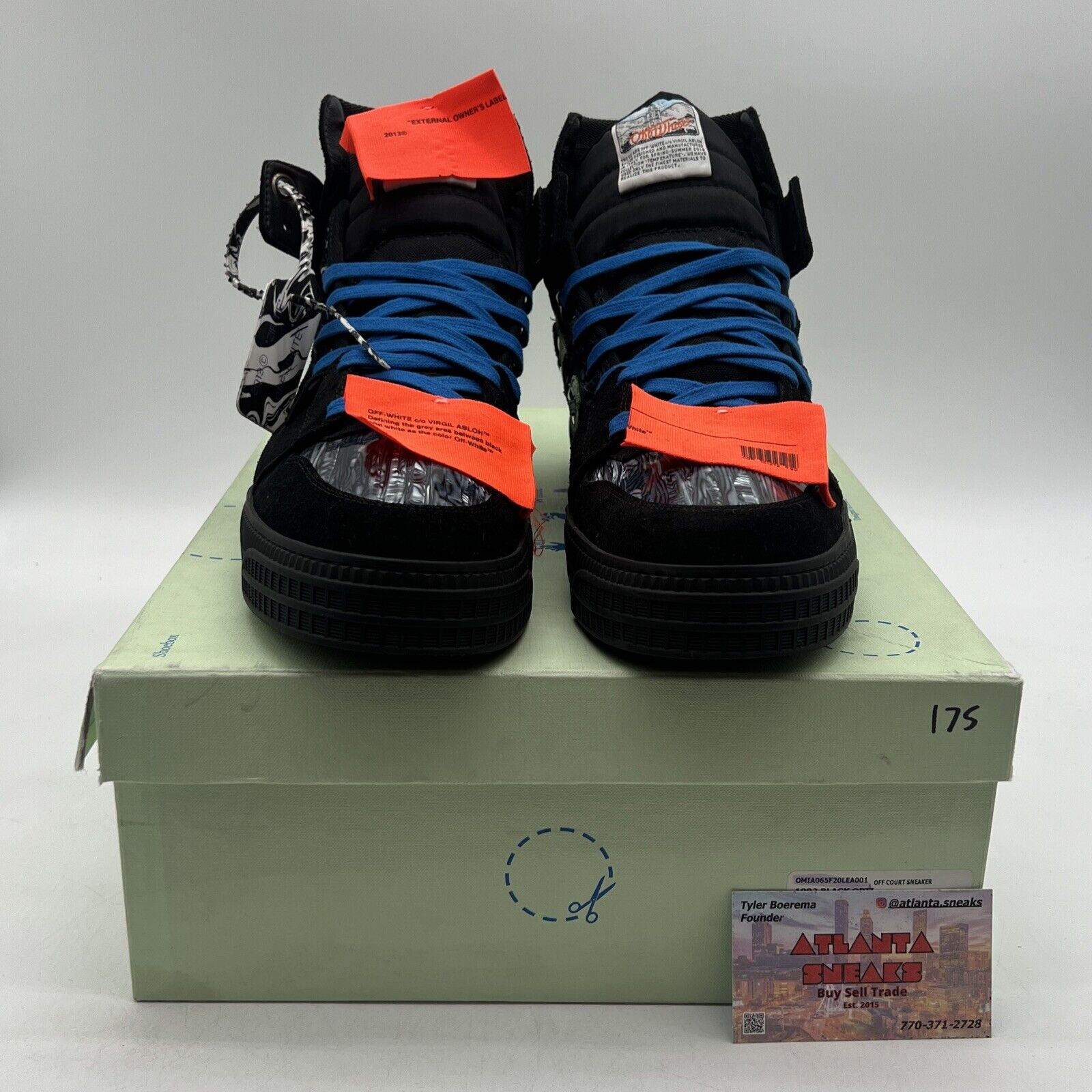 Size 11 - Off-White Off Court High Black Optical White (OMIA065F20LEA001)