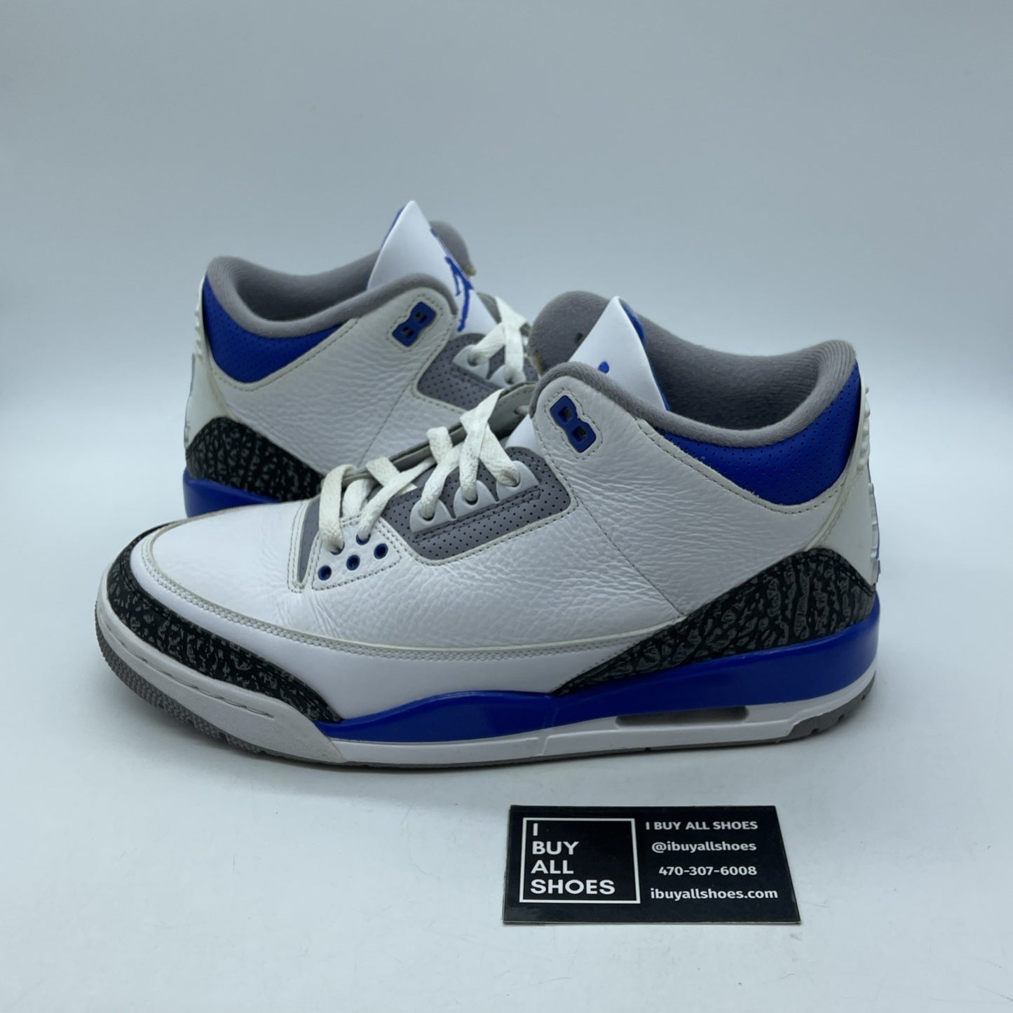 Size 10 - Jordan 3 Retro Mid Racer Blue White Suede Leather (CT8532-145)