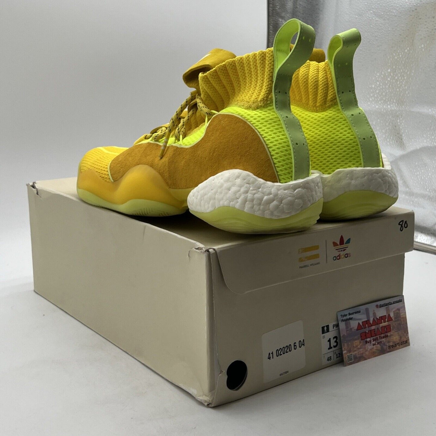 Size 13 - adidas Pharrell x Crazy BYW X Bright Yellow (EG7724)