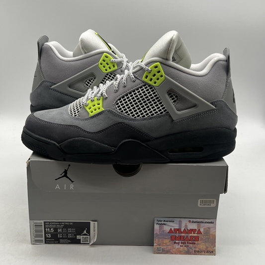 Size 11.5 - Jordan 4 Retro SE Mid Neon 95 Suede (CT5342-007)