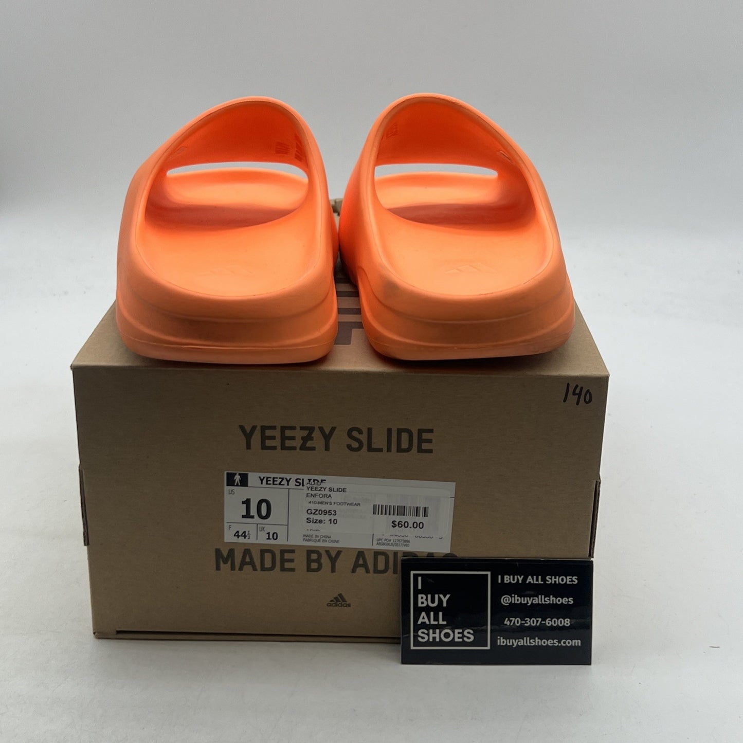 Size 10 - Yeezy Slide “Enflame Orange” (GZ0953)