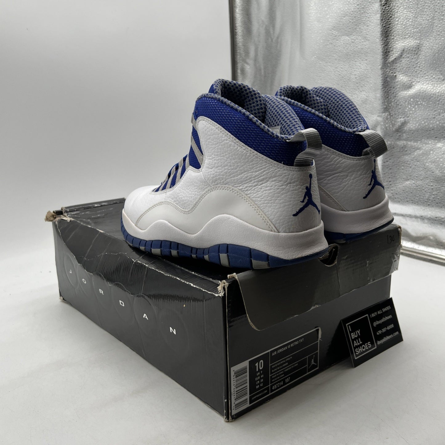 Size 10 - Air Jordan 10 Retro TXT Old Royal (487214-107)