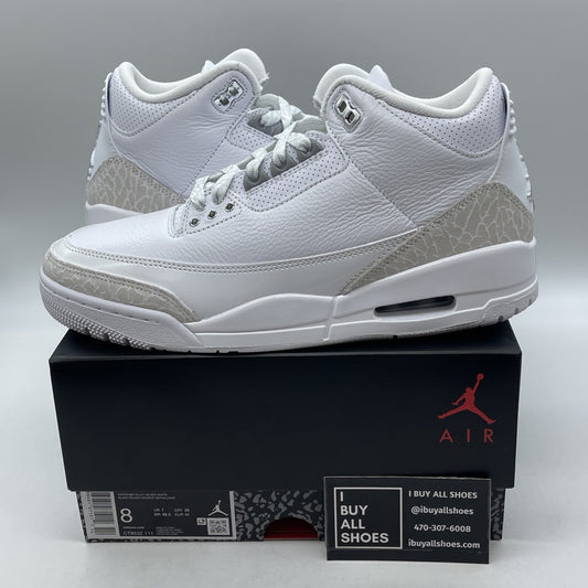 Size 8 - Air Jordan 3 Retro 2025 Pure Money Suede Leather (CT8532-111)