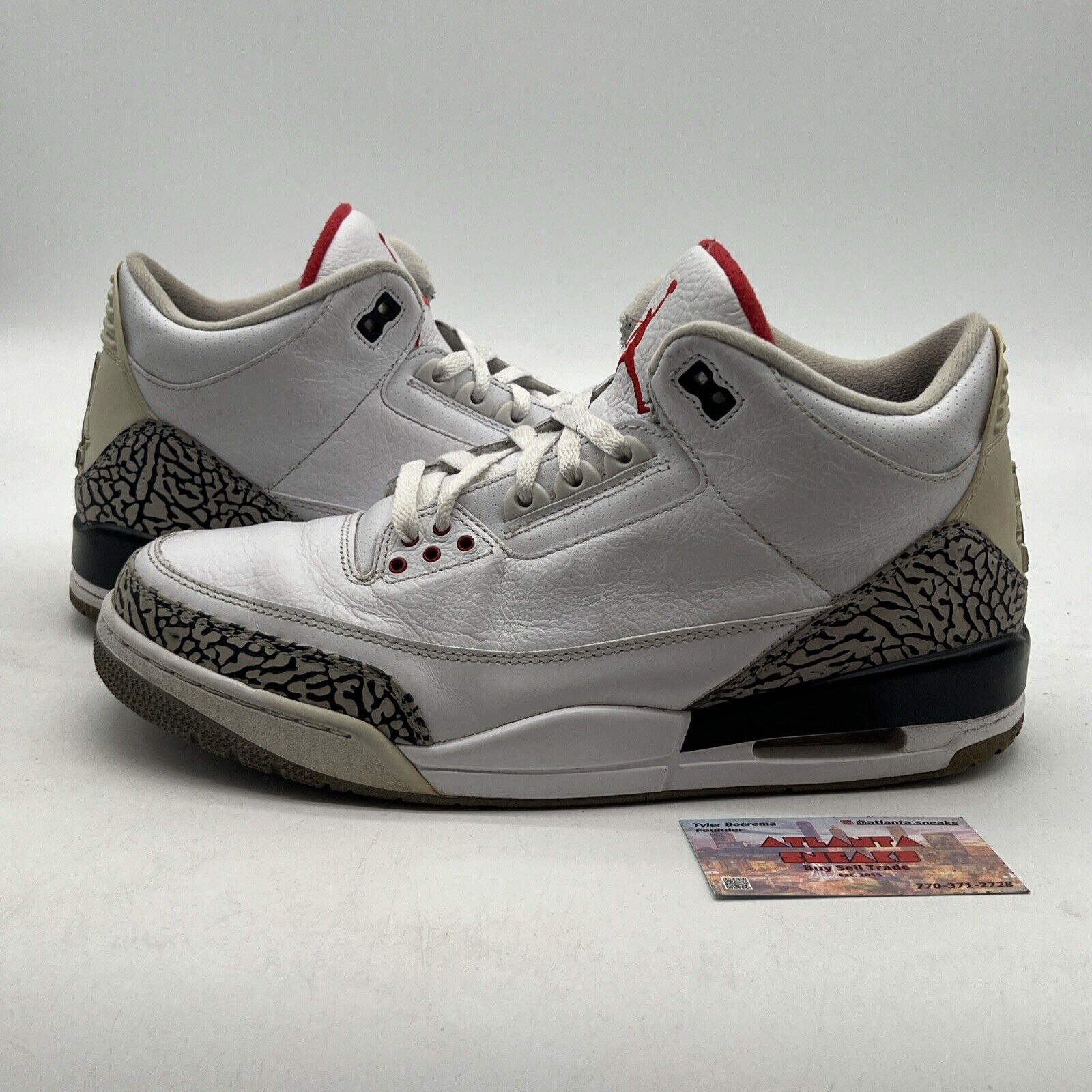 Size 12 - Air Jordan 3 Retro White Cement 2011 (136064-105)