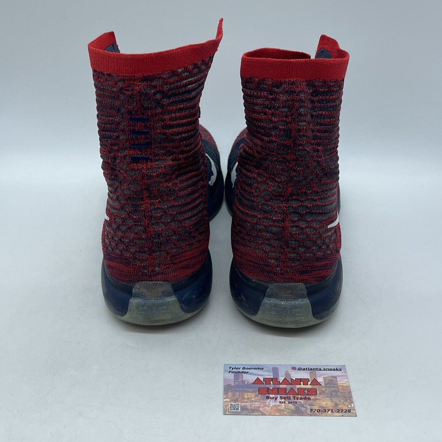 Size 14 - Nike Kobe 10 Elite High American Blue White Red Suede (718763-614)