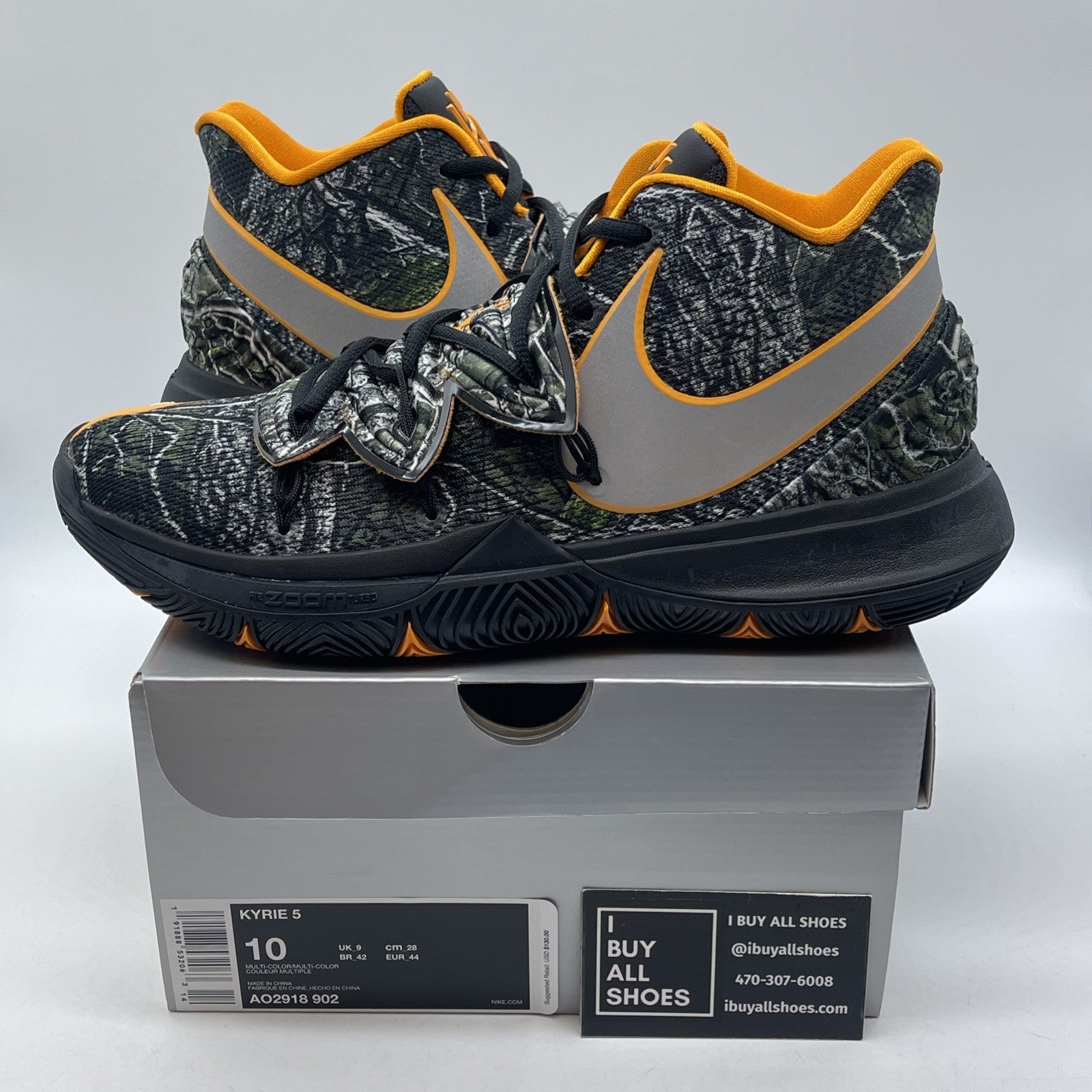 Size 10 - Nike Kyrie 5 PE Taco Orange Black Suede (AO2918-902)