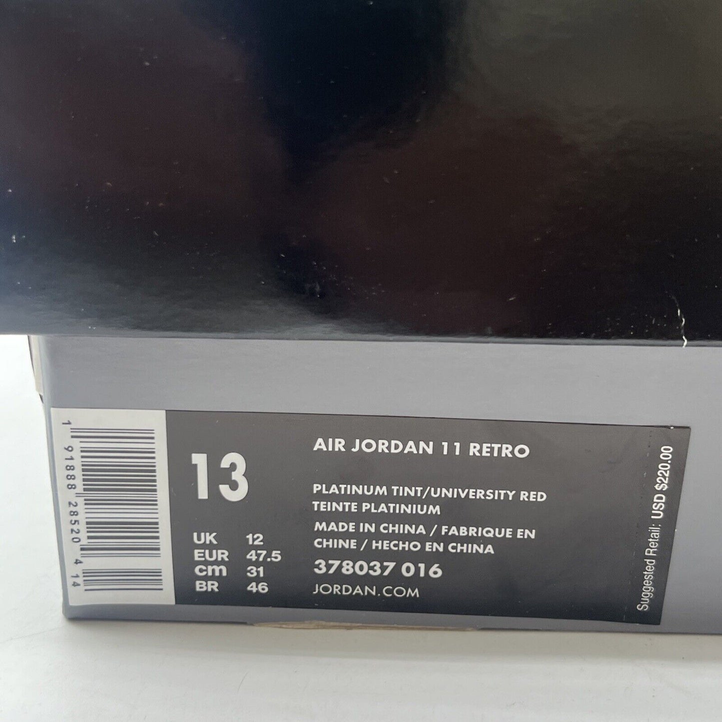 Size 13 - Air Jordan 11 Retro Platinum Tint (378037-016)