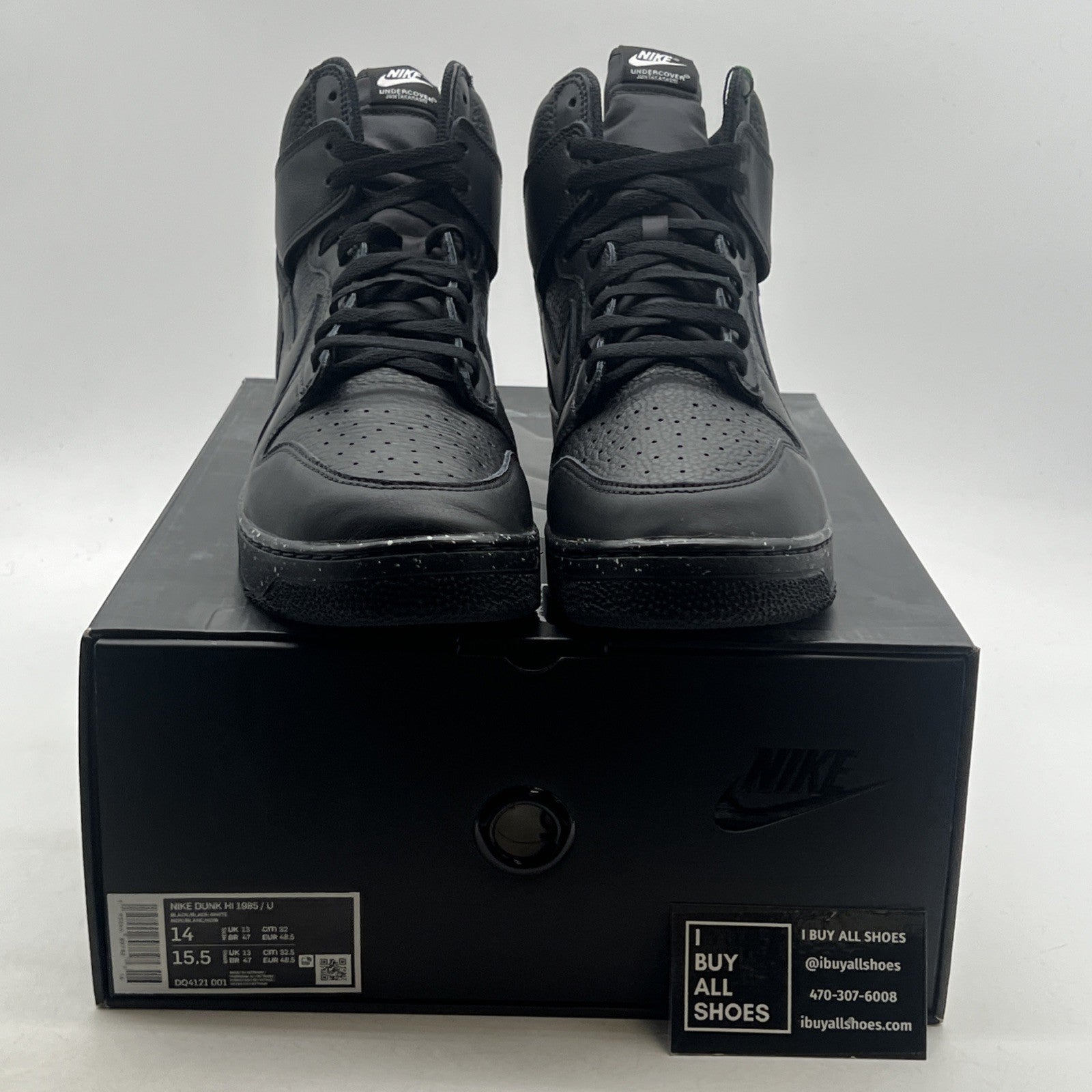 Size 14 - Nike Undercover x Dunk 1985 High Chaos - Black (DQ4121-001)