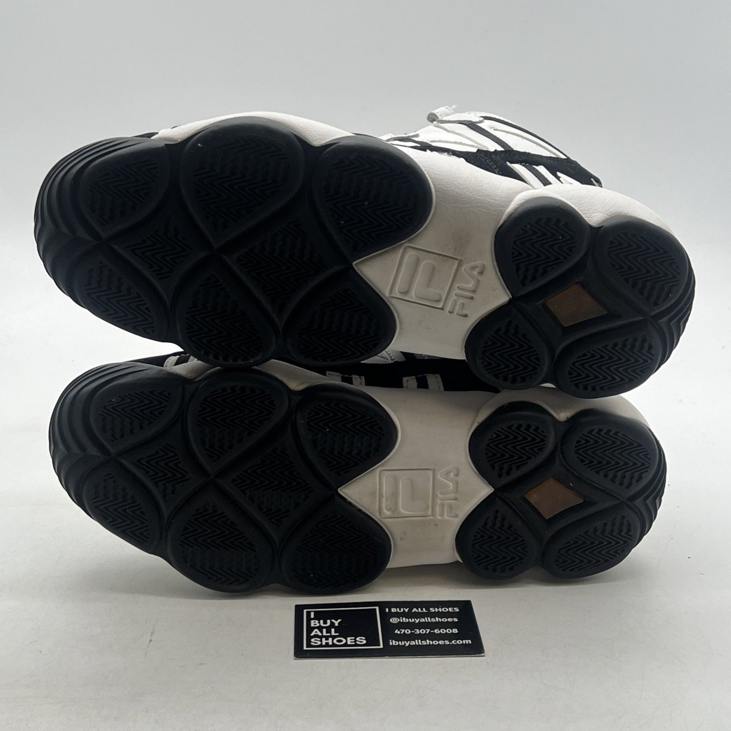 Size 11.5 - FILA SPAGHETTI WHITE BLACK BROOKLYN NETS (1VB90032-110)