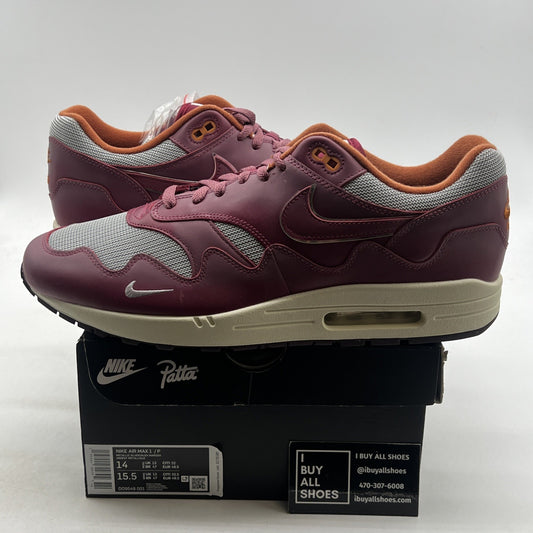 Size 14 - Nike Patta x Air Max 1 Rush Maroon (DO9549-001)