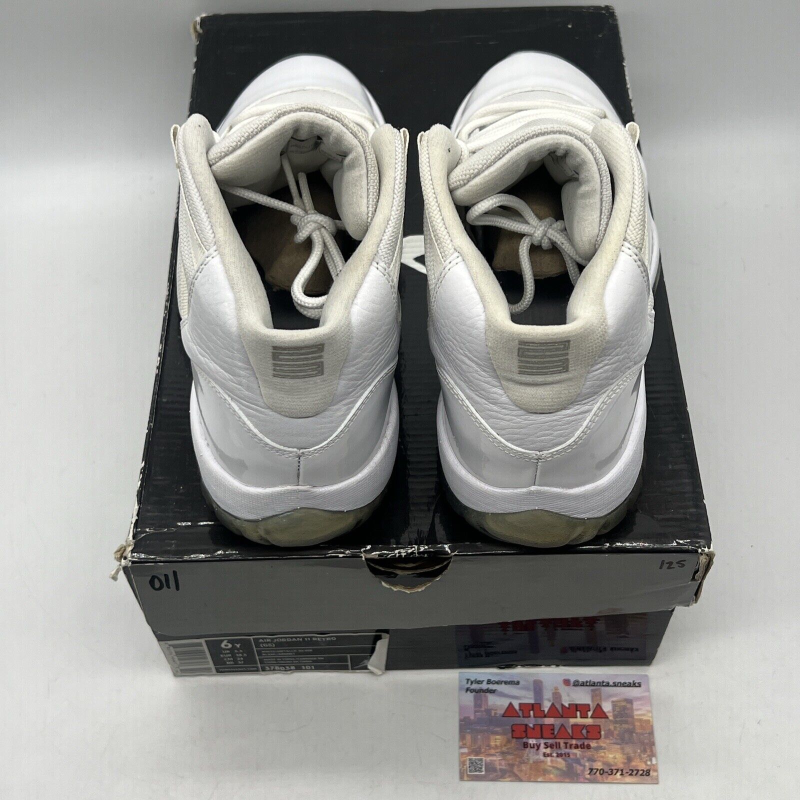 Size 6 - Air Jordan 11 Retro Silver Anniversary (378038-101)