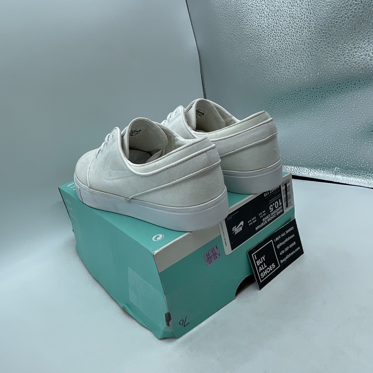 Size 10.5 - Nike Zoom Stefan Janoksi Cnvs White (615957-110)
