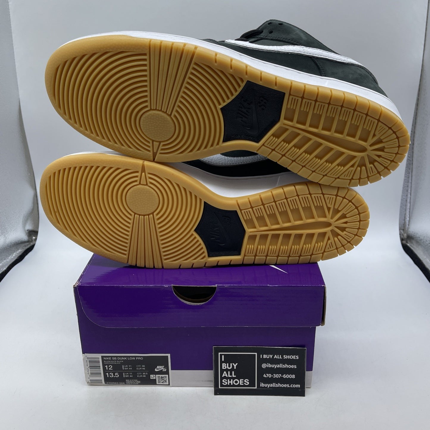 Size 12 - Nike Dunk Low SB Black Gum (CD2563-006)