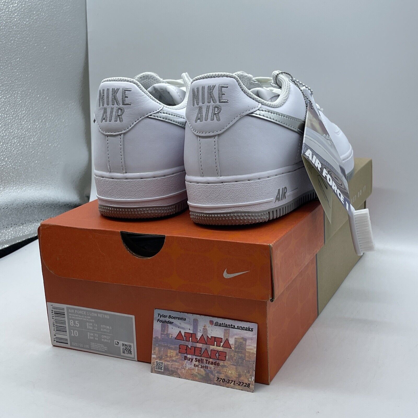 Size 8.5 - Nike Air Force 1 Low Color of the Month - White Silver (DZ6755-100)