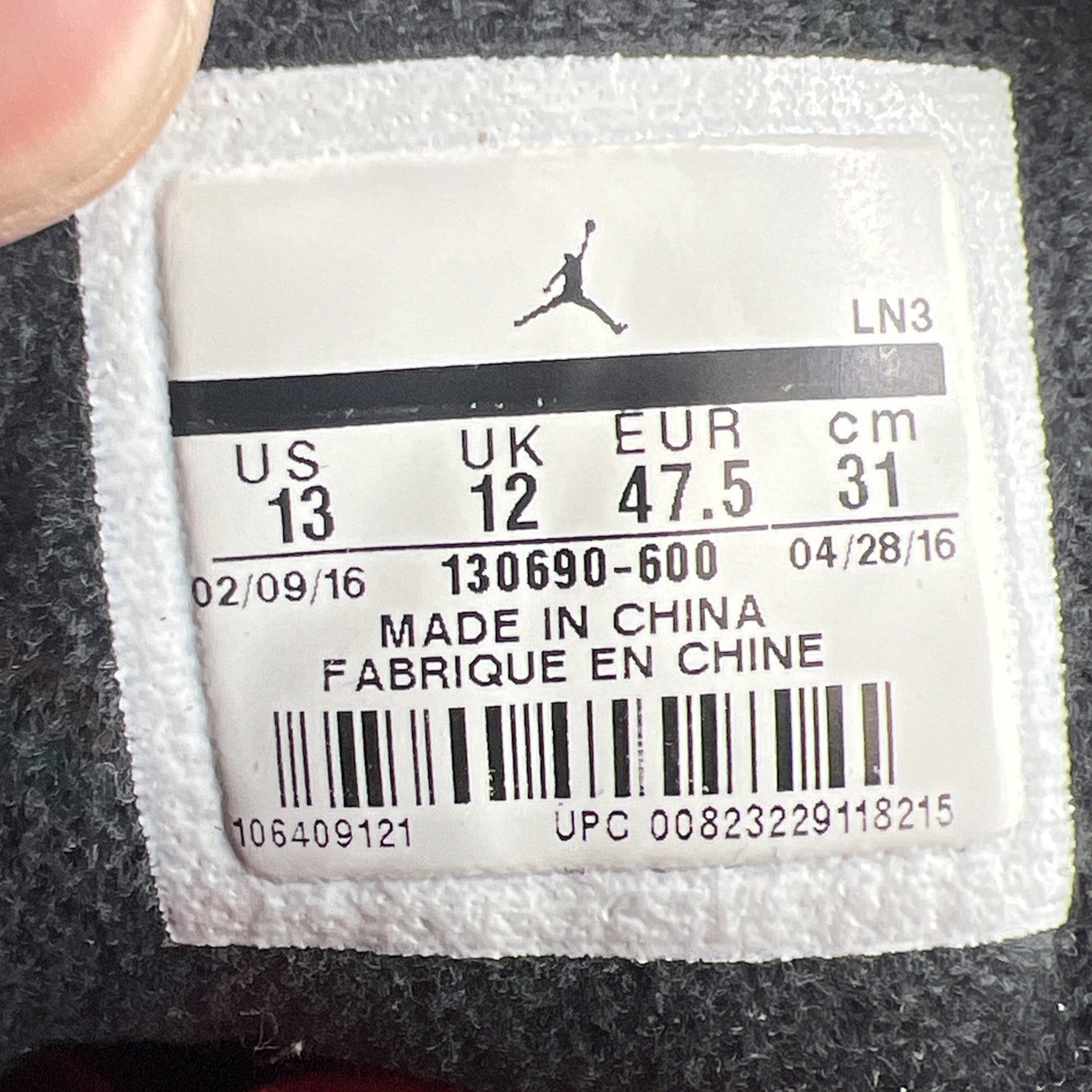 Size 13 - Air Jordan 12 Retro Gym Red (130690-600)