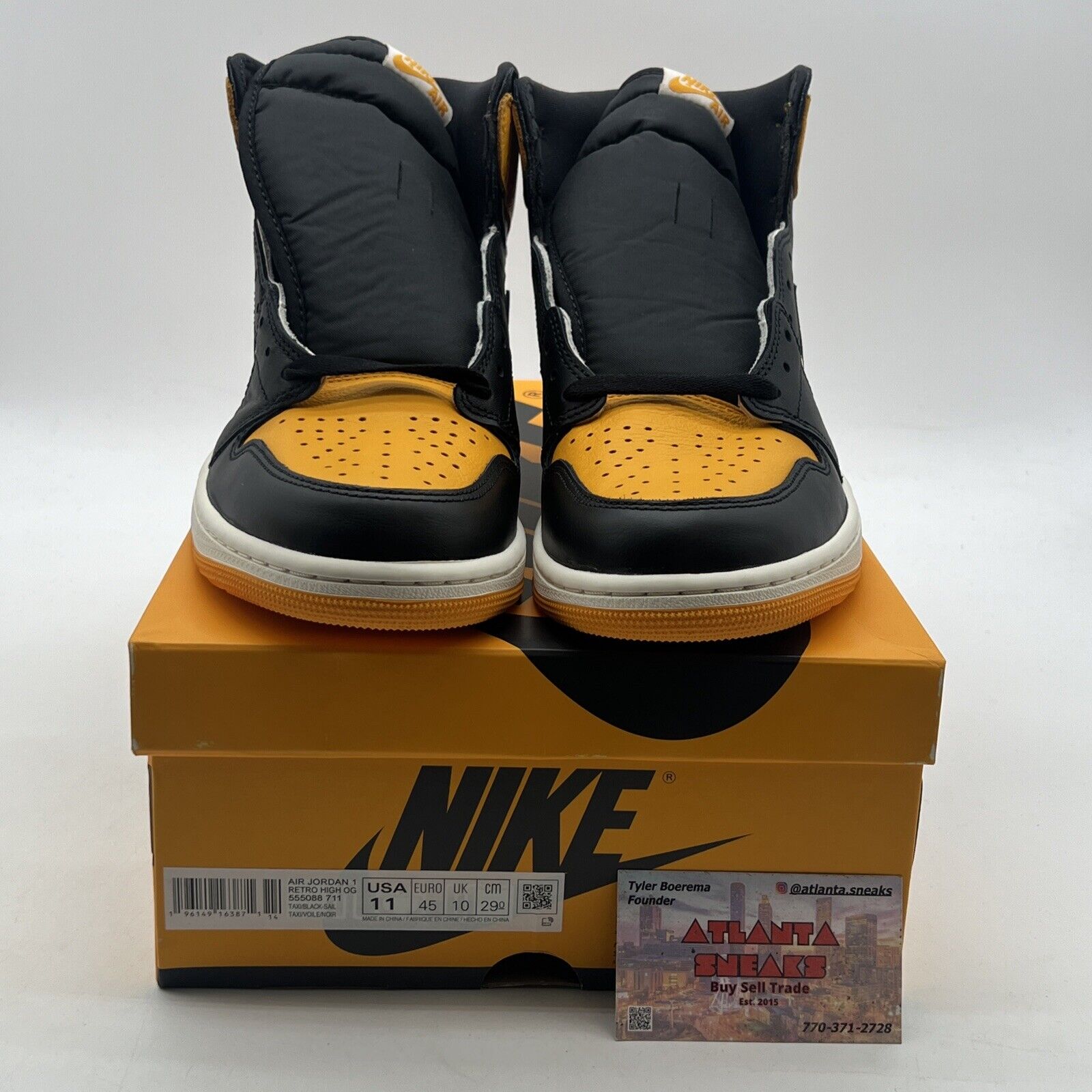 Size 11 - Air Jordan 1 Retro OG High Yellow Toe (555088-711)