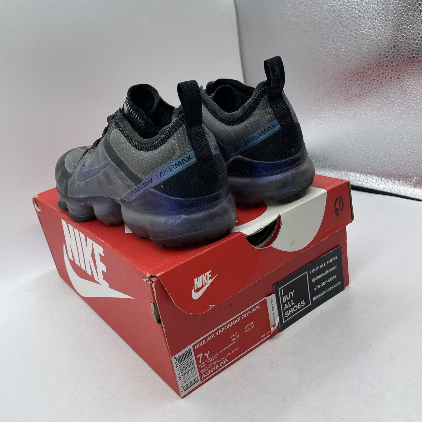 Size 7Y (GS) - Nike Air VaporMax 2019 Low Throwback Future (AJ2616-003)