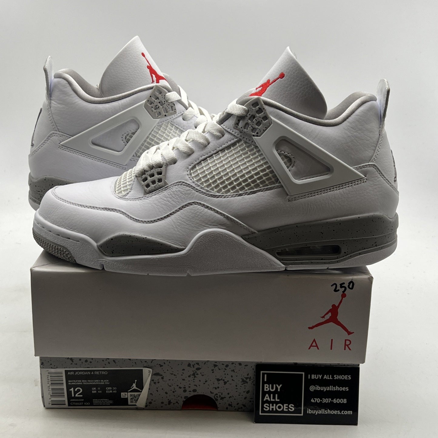 Size 12 - Air Jordan 4 Retro Mid White Oreo (CT8527-100)