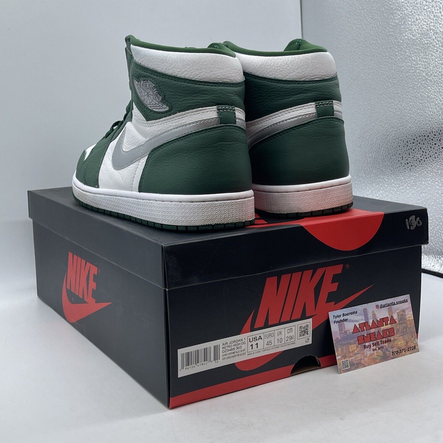 Size 11 - Jordan 1 Retro OG High Gorge Green White Silver (DZ5485-303)