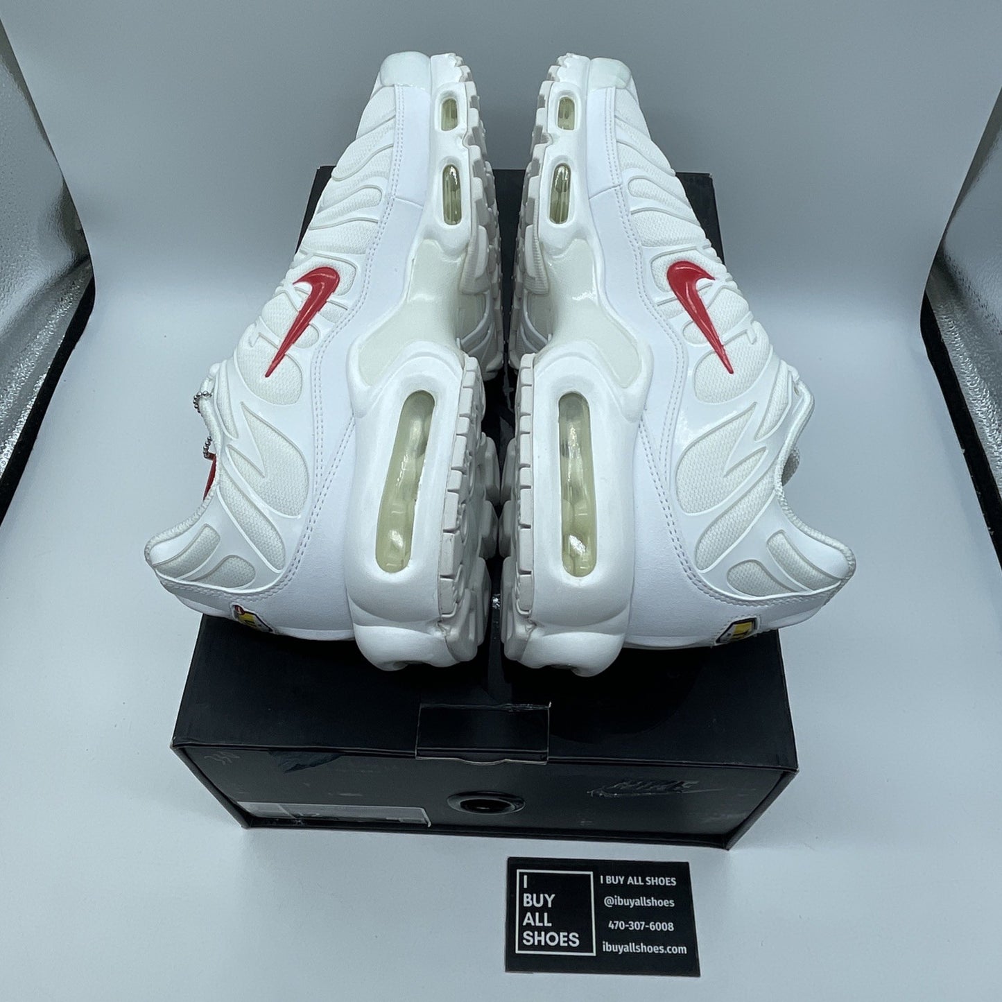 Size 12 - Nike Supreme x Air Max Plus TN White Red Suede Leather (DA1472-100)