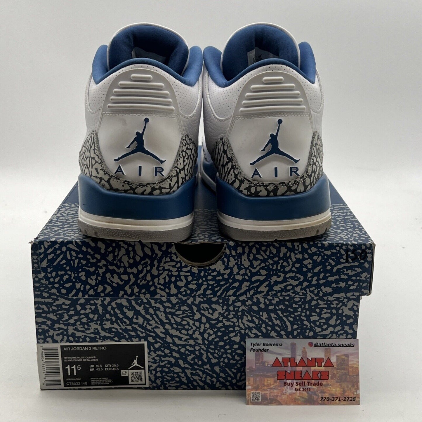 Size 11.5 - Air Jordan 3 Retro Mid Washington Wizards (CT8532-148)