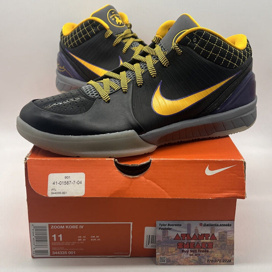 Size 11 - Nike Zoom Kobe 4 Carpe Diem Black Yellow Purple (344355-001)