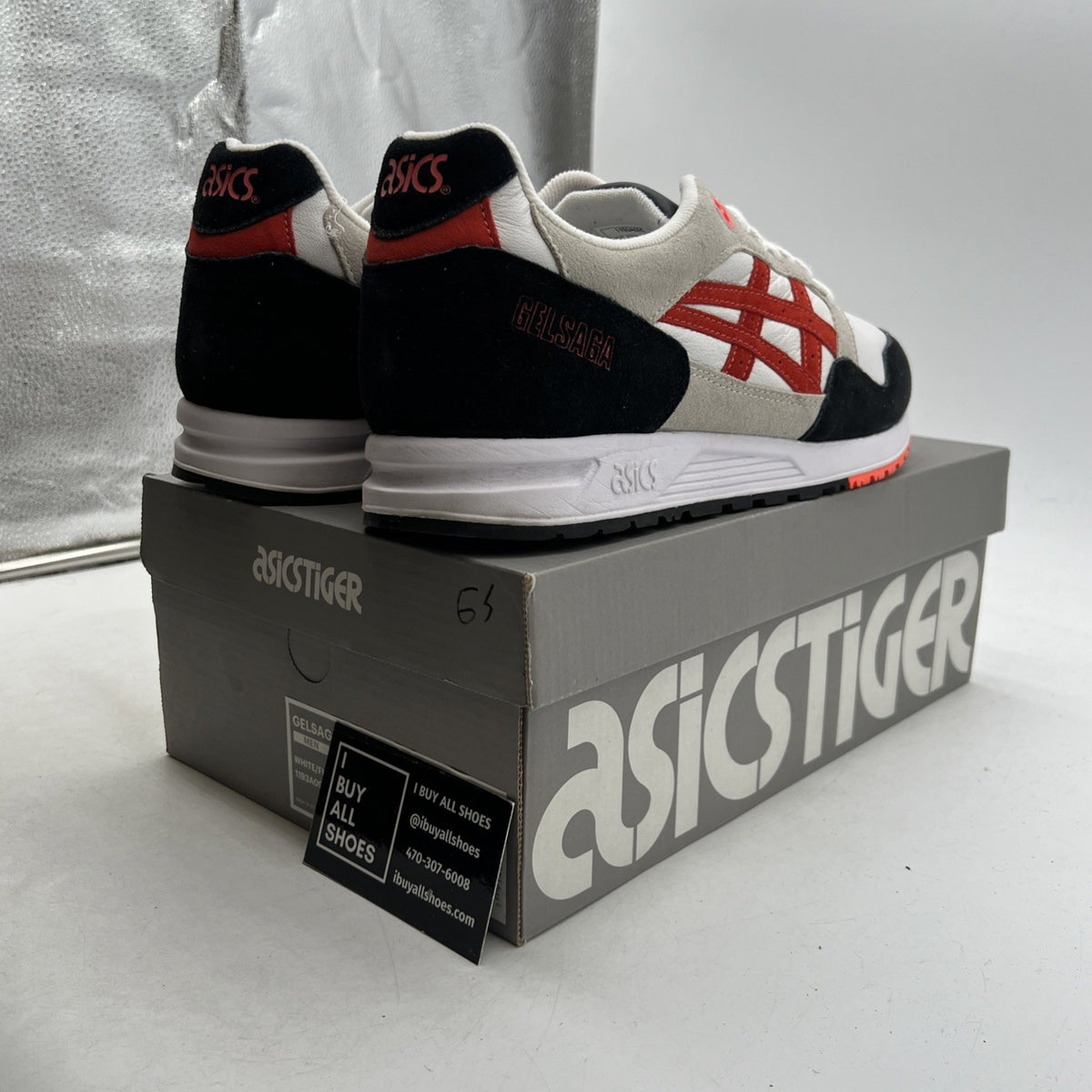Size 11 - ASICS Gel-Saga 'Black White Orange' (1193AO95-100)