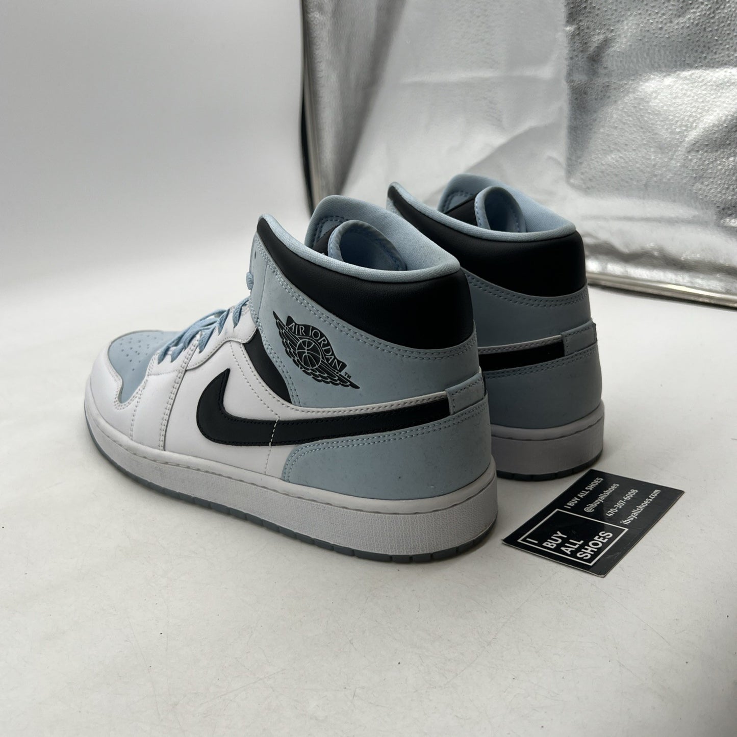 Size 12 - Air Jordan 1 Mid SE White Ice Blue (DV1308-104)