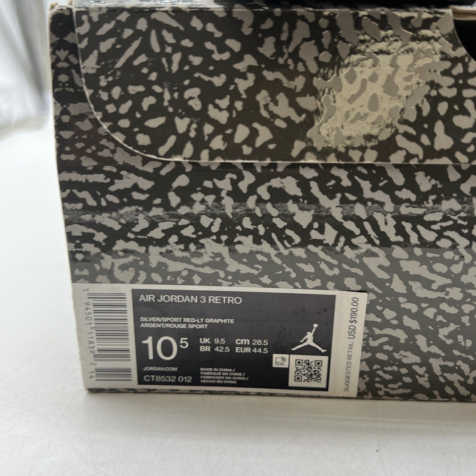 Size 10.5 - Air Jordan 3 Retro Mid Cool Grey (CT8532-012)