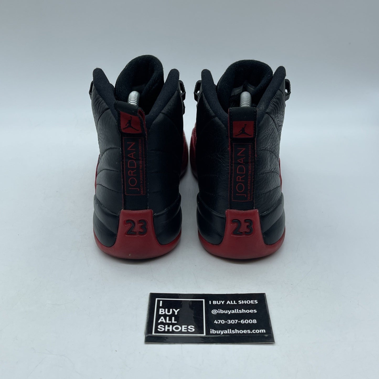 Size 6Y (GS) - Jordan 12 Retro 2016 Mid Flu Game Red Black Leather (153265-002)