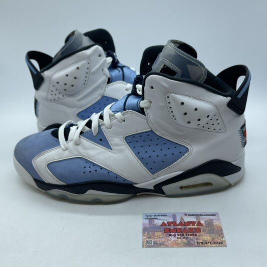 Size 12 - Jordan 6 Retro Mid UNC Home Blue Suede White Leather (CT8529-410)
