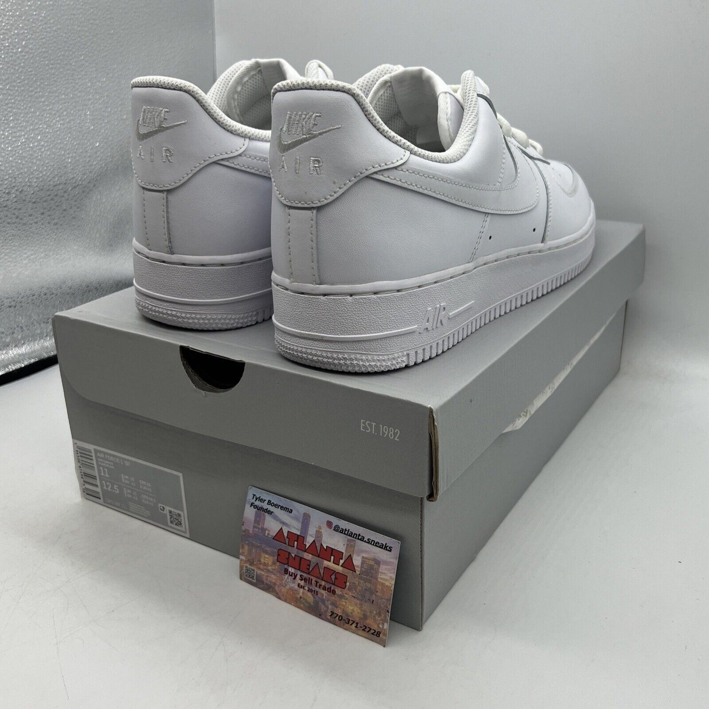 Size 11 - Nike Air Force 1 '07 Low Triple White Brand New Og All