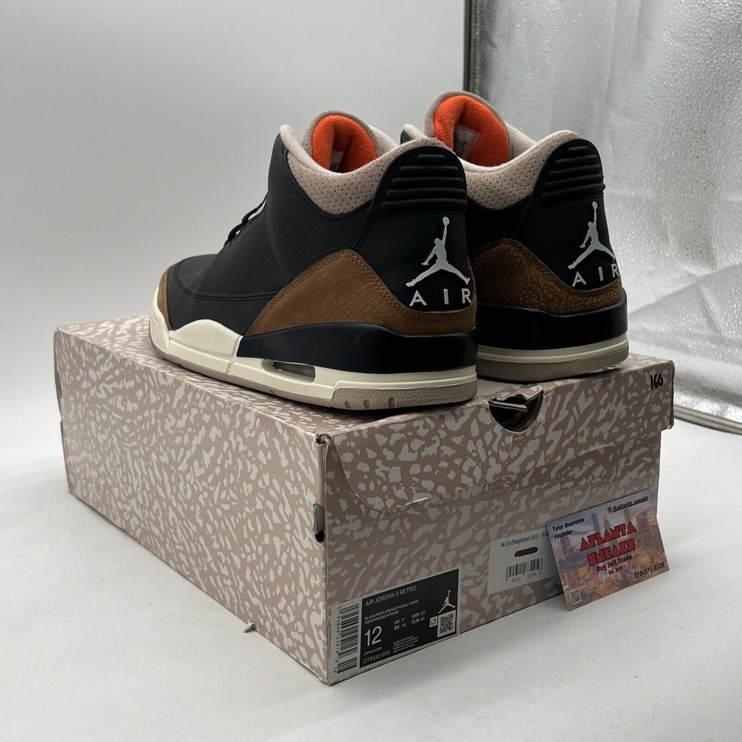 Size 12 - Jordan 3 Retro Mid Desert Elephant Black Brown (CT8532-008)