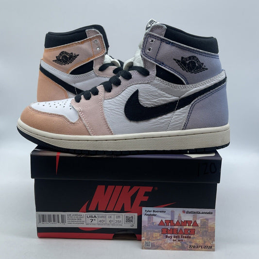 Size 7.5 - Air Jordan 1 Retro OG High Skyline Purple Pink Orange (DX0054-805)