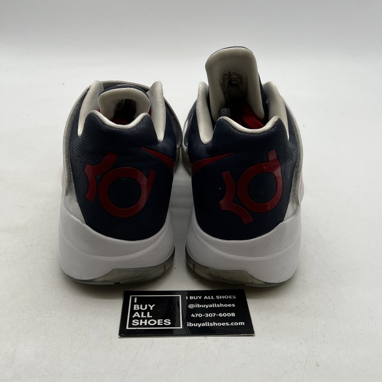 Size 14 - Nike ID KD 4 Custom Basketball Sneakers Mens Athletic Blue Red