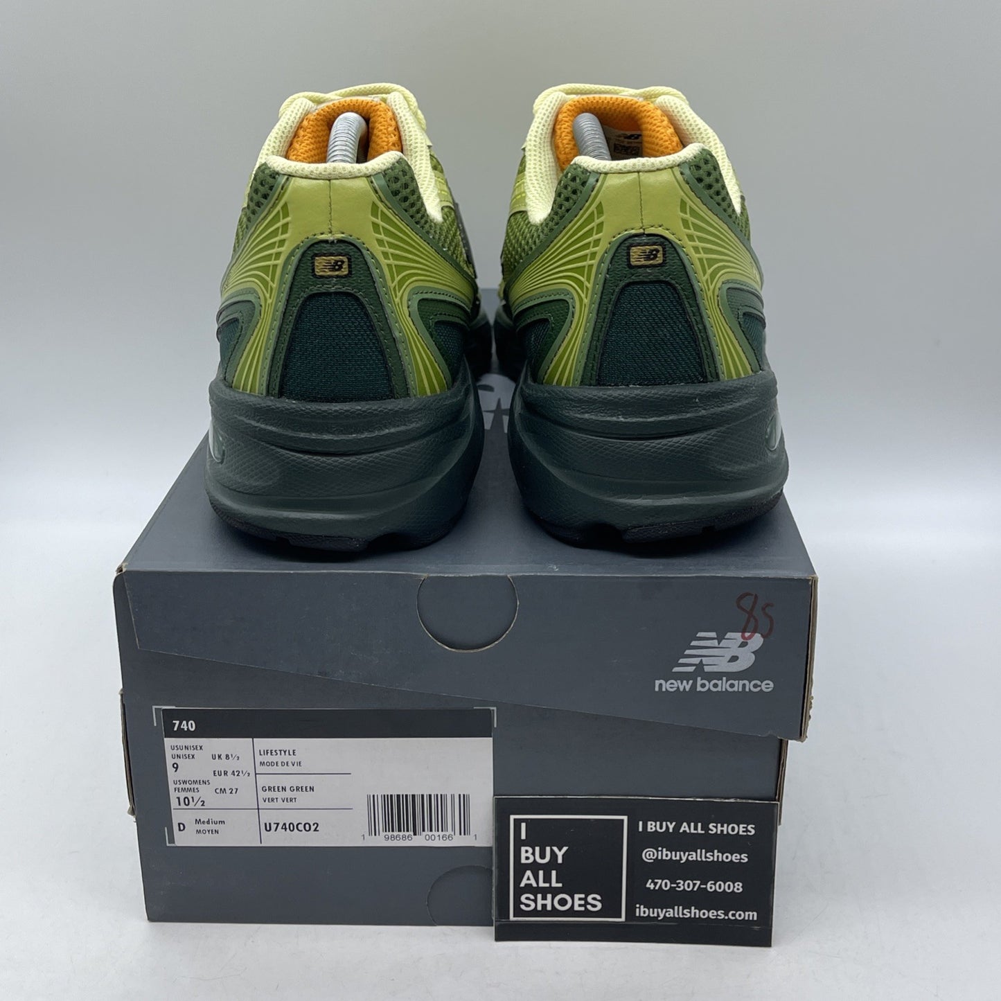 Size 9 - New Balance Concepts x 740 Brut Green Suede Leather (U740CO2)