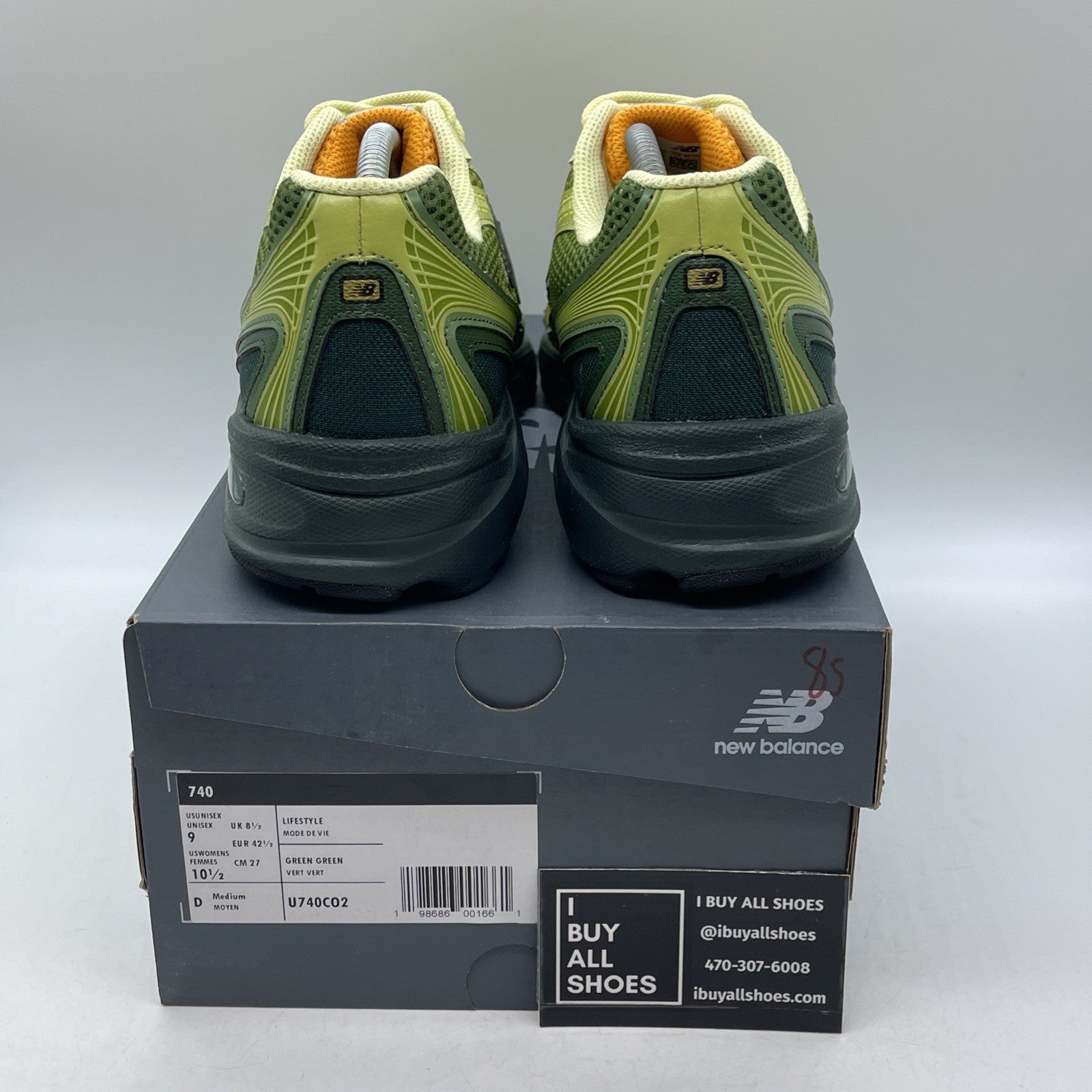 Size 9 - New Balance Concepts x 740 Brut Green Suede Leather (U740CO2)