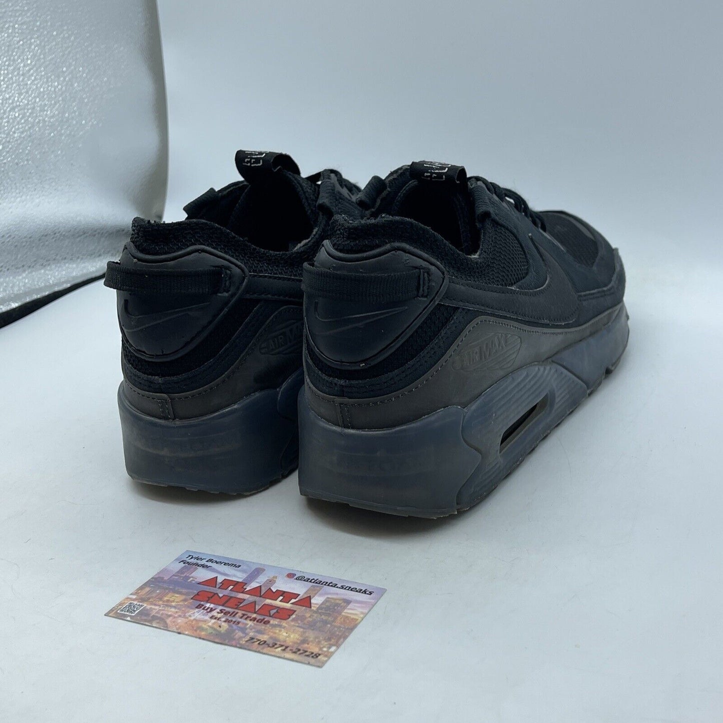 Size 12 - Nike Air Max Terrascape 90 Triple Black Suede Leather (DQ3987-002)