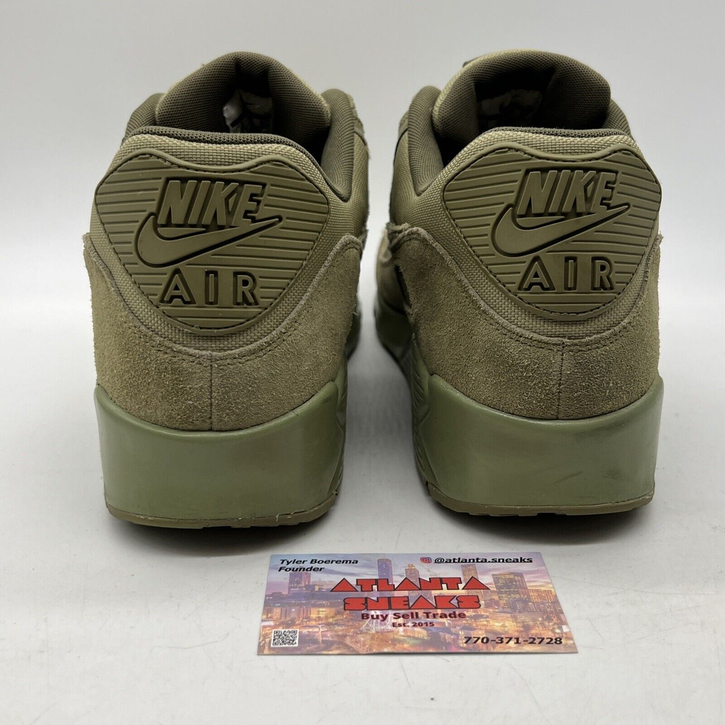 Size 14 - Nike Air Max 90 Premium Neutral Olive Suede (700155-202)