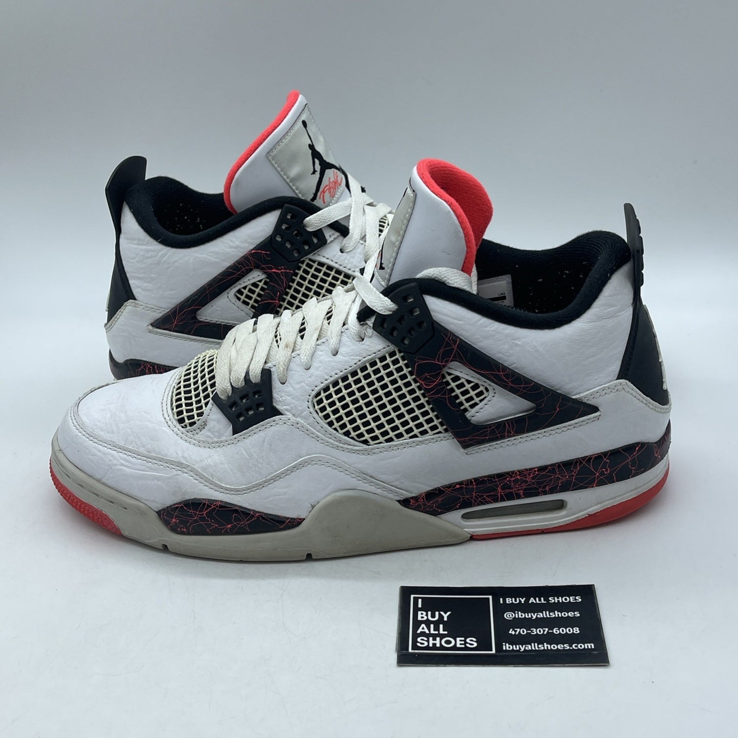 Size 13 - Air Jordan 4 Retro Pale Citron, Bright Crimson 2019 (308497-116)