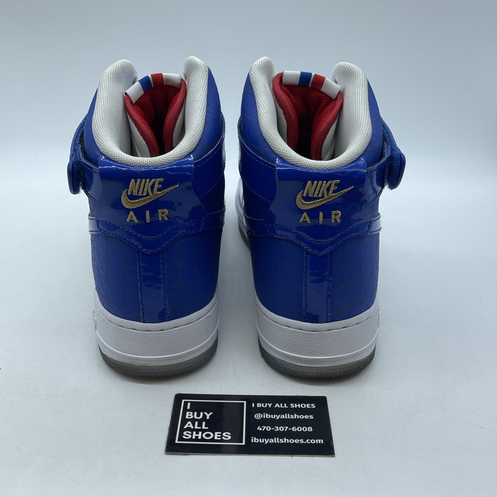 Size 9.5 - Nike Air Force 1 High 2004 NBA Finals Blue Leather (CI9880-400)
