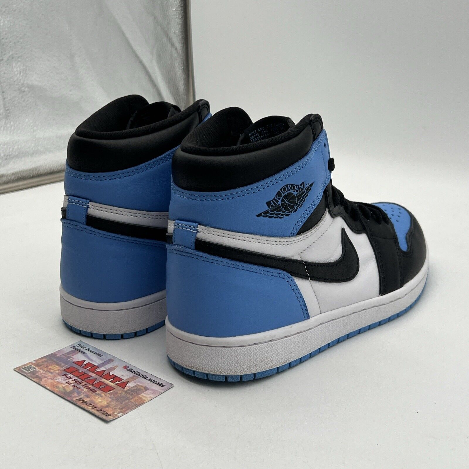 Size 8 - Jordan 1 Retro OG High UNC Toe Black White Blue Leather (DZ5485-400)