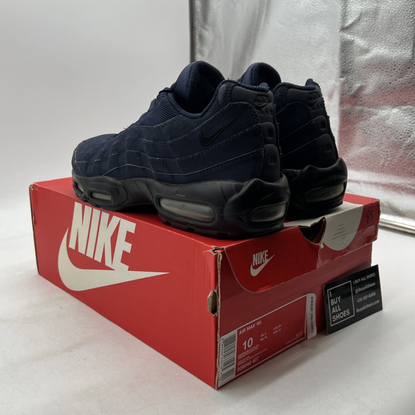 Size 10 - Nike Air Max 95 Obsidian Black (609048-407)