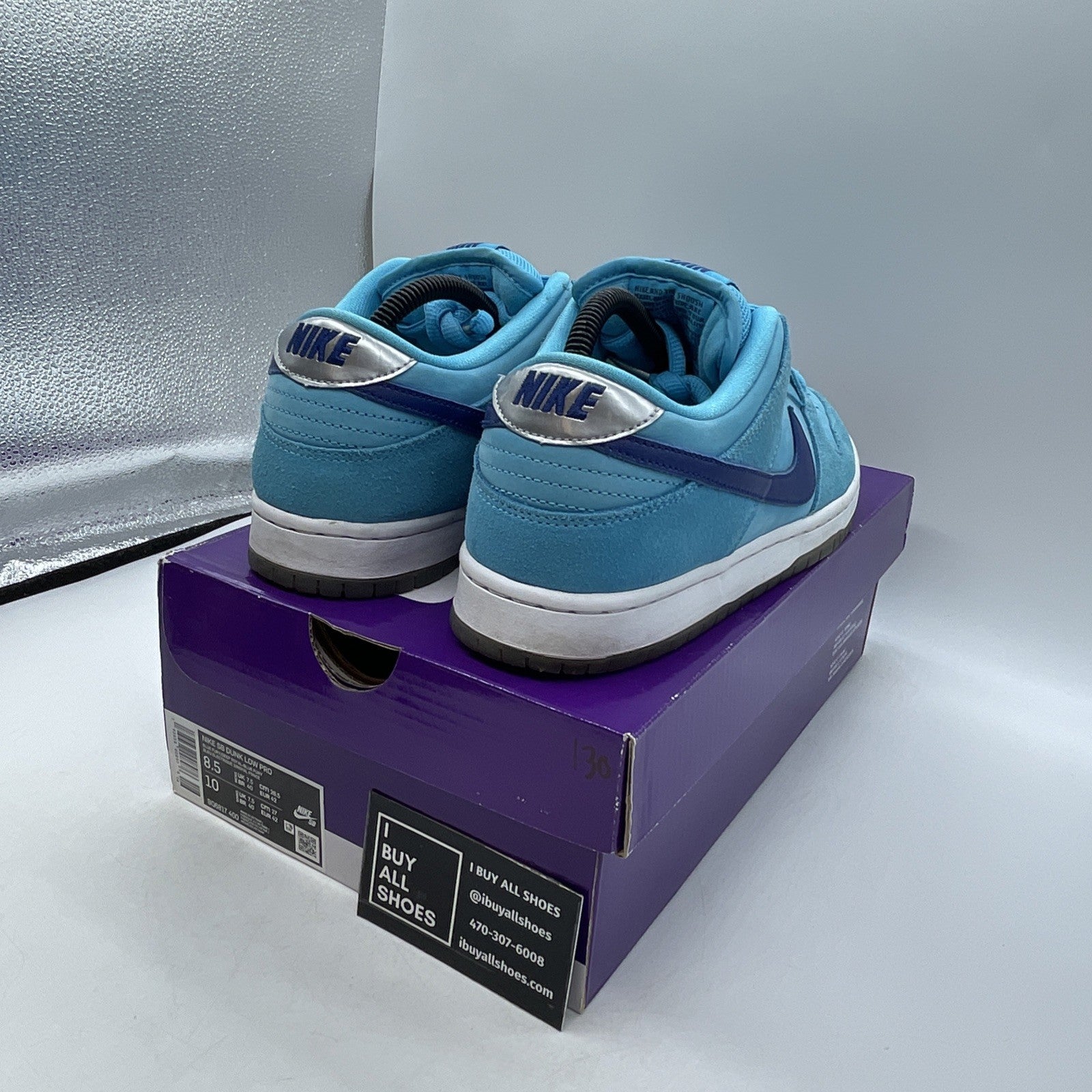 Size 8.5 - Nike Dunk SB Low Blue Fury (BQ6817-400)